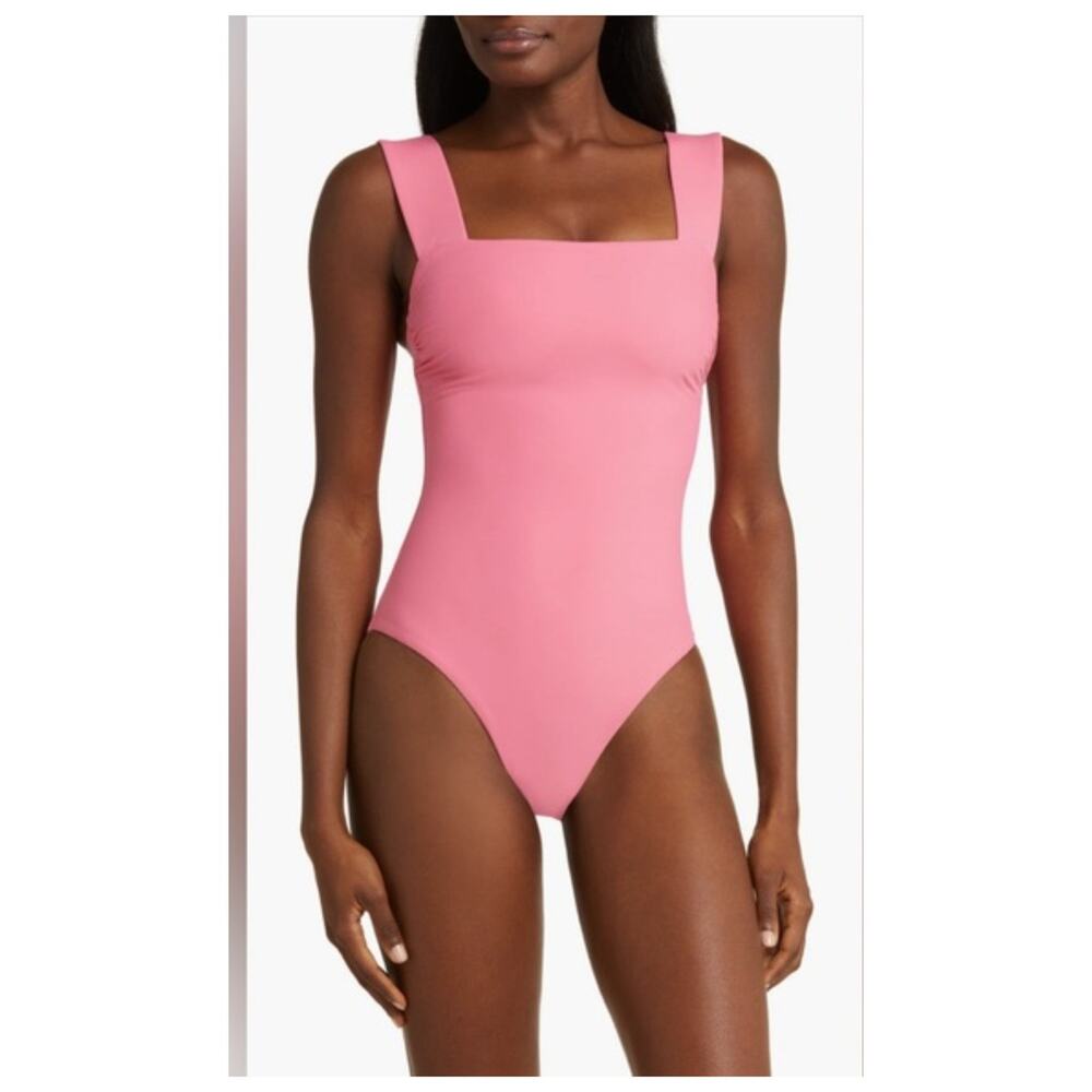 BONDI BORN Gwen Square Neck One-Piece Swimsuit Size Medium